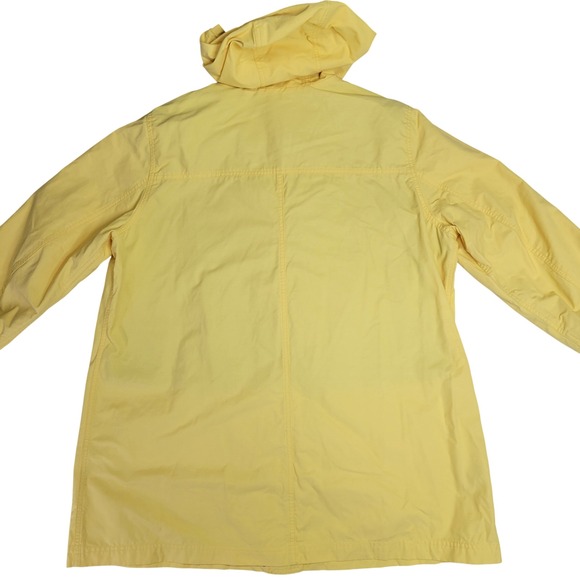 Eddie Bauer Yellow Hooded Anorak Rain Jacket Coat Women's XXL Lightweight - Picture 2 of 8